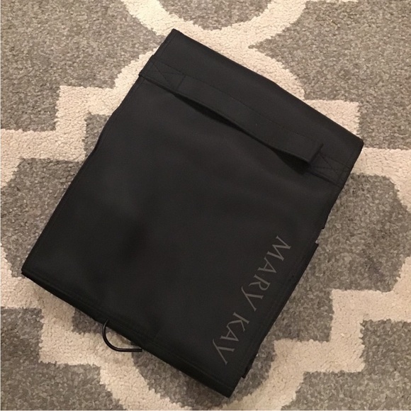 Mary Kay roll up travel makeup bag black pink - Picture 1 of 5